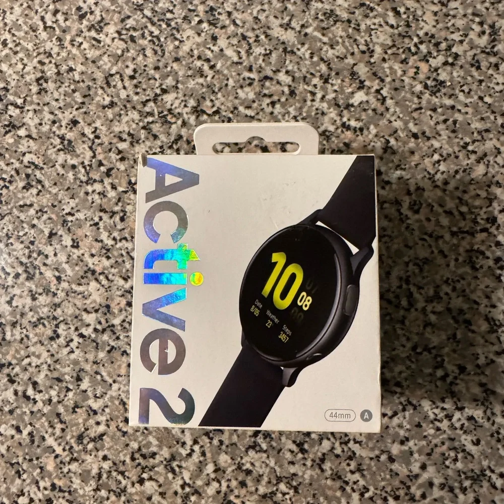 Samsung Galaxy Watch Active 2 44mm Aluminum Case with Sport Band- AQUABLACK